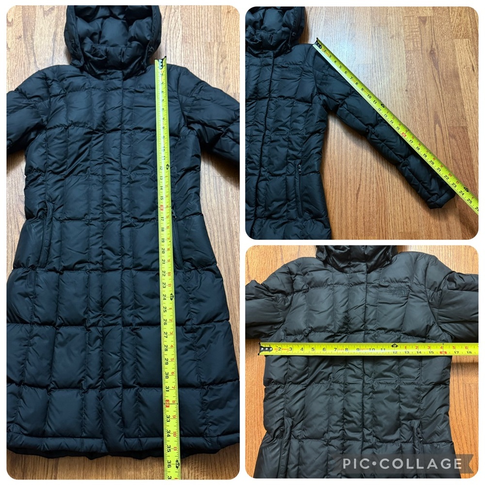 The North Face down quilted parka jacket winter coat in black size XS - Picture 16 of 16